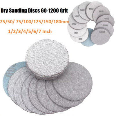 1''-7'' 25-180mm Trocken schleifscheiben Hook&Loop Schleifpapier Pads 60-1200 Grit