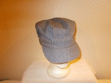 Vintage New Old Train Engineer Farmer Blue Stripped Different Back Hat assorted