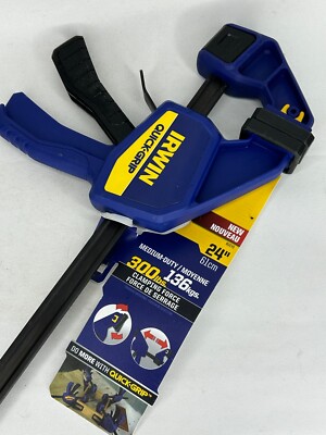 IRWIN QUICK-GRIP 1964720 Bar Clamp/Spreader, 300 lb Wt. Capacity, 24'' Max Openin