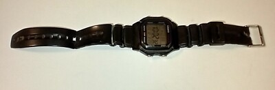 Casio W-800H Mens 100m Black Digital Alarm Chrono Quartz Watch Works Good 