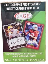 2022 SAGE Artistry Football Blaster Box - 2 Autos + 1 Canvas + MORE!!!
