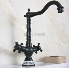 Oil Rubbed Bronze Kitchen Sink Mixer Tap 360  Swivel Spout Basin Faucet