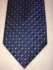 STAFFORD MENS TIE 3.5 X 59 BLACK WITH BLUE AND PURPLE ACCENTS NWOT