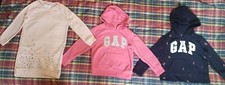 USED girls LOT size S 6-7Y : two GAP hoodies and OLDNAVY terry dress