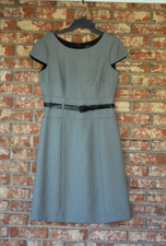 Tahari Gray Short Cap Sleeve Dress