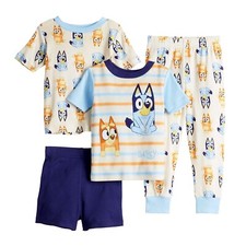 4 PC Bluey Pajamas Set Toddler Boys Shirt Shorts 2T 3T 4T 5T Cotton Disney Bingo