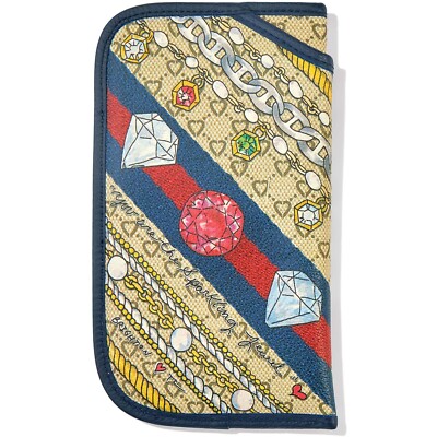 Brighton JEWEL Floral Leather Double Eyeglass Sunglass Case for