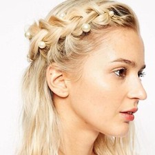 Pearl Hair Clips Spiral Barrette Gold Pearl Hair Pins Head Clip 5 Packs Make ...