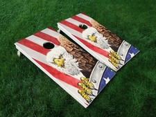 VINYL WRAPS Cornhole Board DECALS America 07 USA Flag American Bag Game Stickers