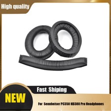 Replacement Ear Pads Cushions Cover for Sennheiser PC350 HD380 Pro Headphones BK