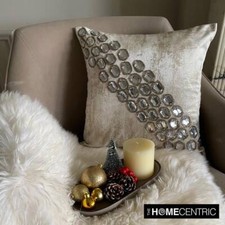 Gold Handmade Throw Pillow Cover Holiday Velvet Pillowcase Foil-Crystalline Aura