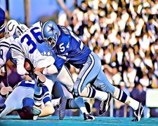 Chuck Howley GridironArt 8x10 art photo Dallas Cowboys unsigned