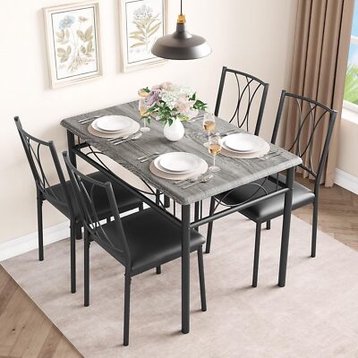 Piece Dining Table Set for Kitchen Table and Chair with