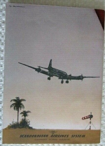 SAS Scandinavian Airlines System Ad On Back Of Set Kongelige Teater -E7E