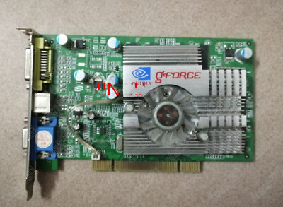 1PC used Geforce MX4000 128MB 128BIT PCI graphics card with TV+DVI+VGA #