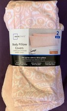 Mainstays Body Pillow Covers Cases 2 Pack 20"x54" Pink New Fast Priority Ship