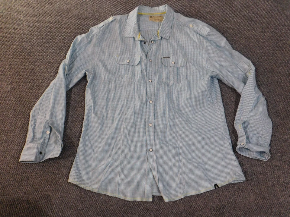Marc Ecko Shirt 2XL XXL Cut Sew Mens blue Y2K vintage button up hip-hop - Image 2 of 4
