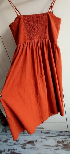 Vintage linen sundress dress from H&M in forest style - Picture 8 of 12