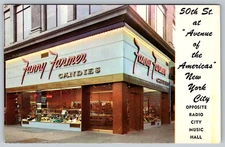 Fanny Farmer Candy Shop New York City 50th Ave of Americas Postcard