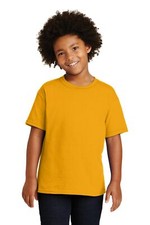 Gildan G500B Youth Short Sleeve Heavy Cotton Crew Neck Stylish T-Shirt