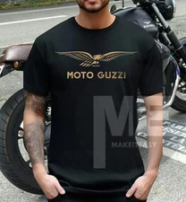 Moto Guzzi Motorcycles Vintage Logo T-Shirt Tee Fan Gift