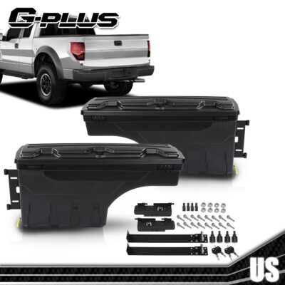 Left & Right Side Fit For 97-14 Ford F150 Truck Bed Storage Tool Box Swing Case