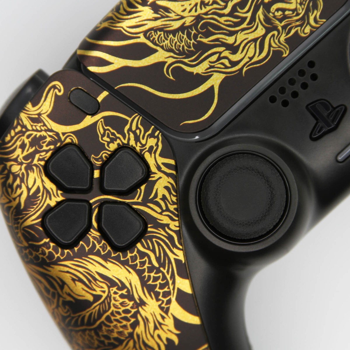 Black Dragon PS5 Controller Killscreen DualSense Custom Gold - Main Image