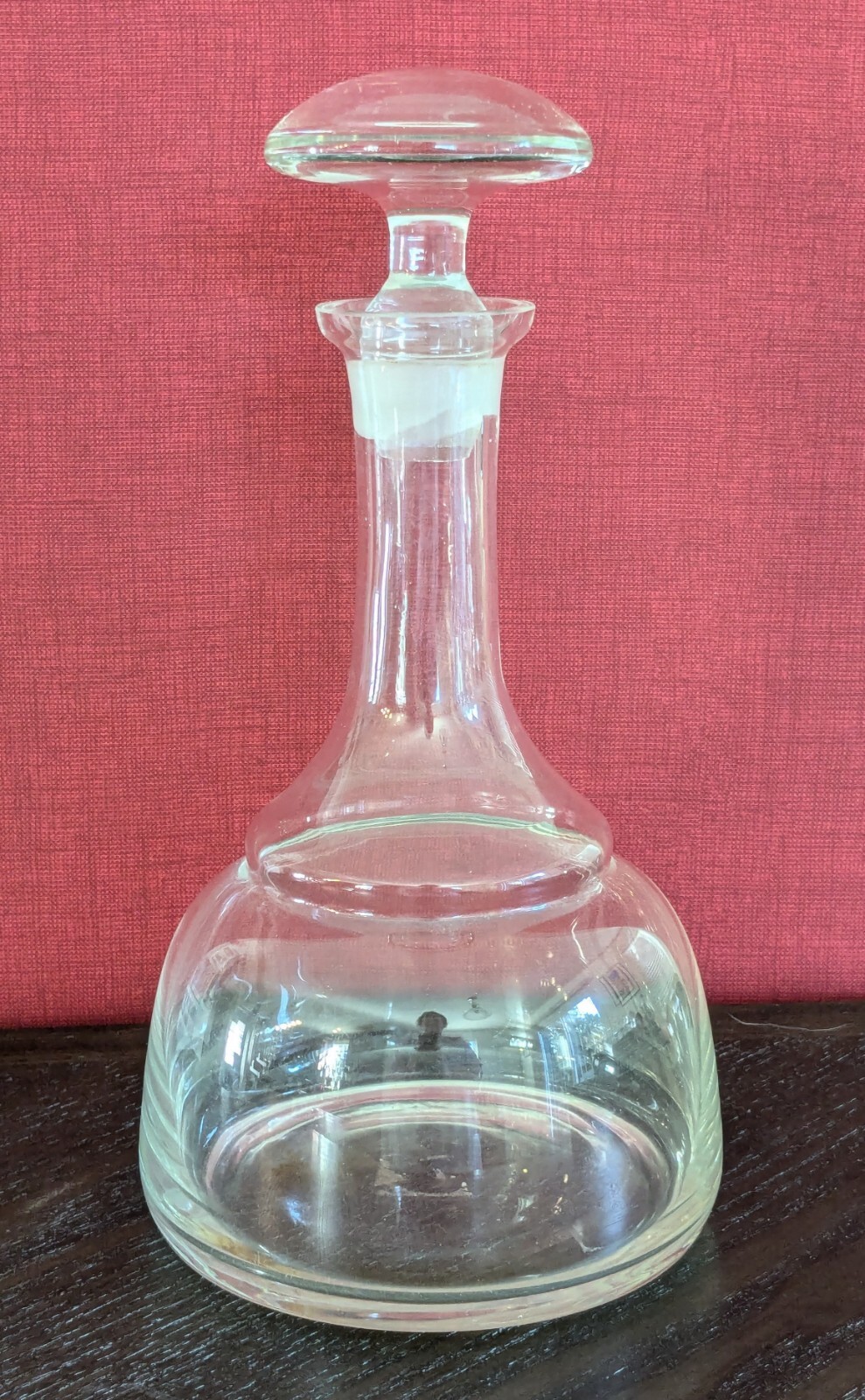 Vintage Bell-Shaped Lead Crystal Decanter w Stopper