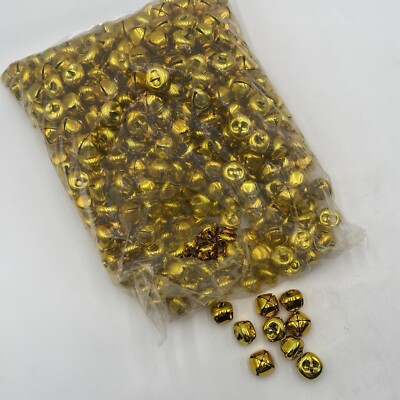 Lot Of 500 1  Christmas Jingle Bells Sleigh Bells Gold Color New SEE PICS