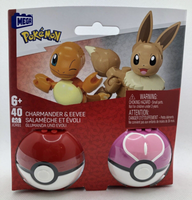 PokéMon 2Er PokéBall Set - Glumanda Und Evoli - JCR81 Mega Mattel