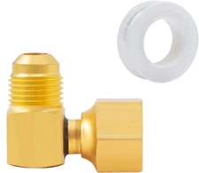 SUNGATOR 90° Elbow Flare Fitting, 3/8" Female Swivel X Male Flare Tube Fittings,