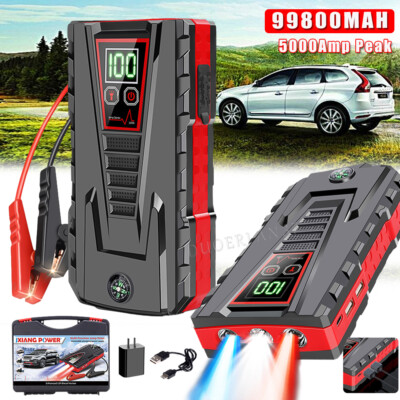 5000A Peak 99800mAh Car Jump Starter Booster Jumper Power Bank Battery Charger