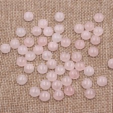 8mm 50pcs Natural Rose Quartz Stone Round CAB CABOCHON Stone Beads No Hole