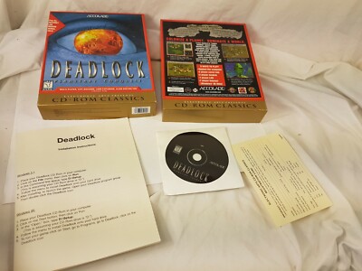 Deadlock Planetary Conquest PC CD-ROM Classics 1996 Accolade complete