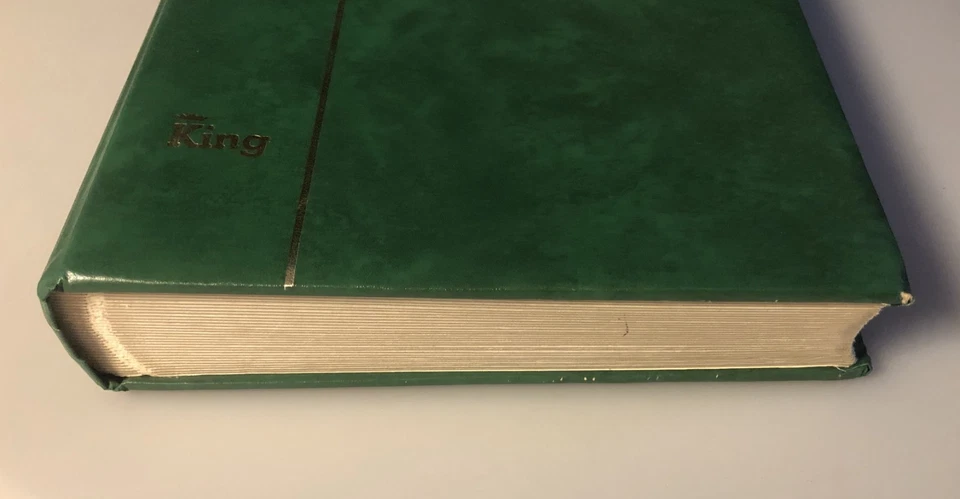 Libro de sellos de Lighthouse King; 32 páginas laterales dobles; intercalados de cristal; verde Foto 3 de 4