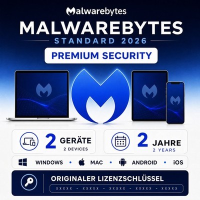 Malwarebytes Premium key  2 Geräte 2 Jahr PC Mac Android IOS Schnelle Lieferung