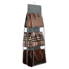 Foldable Hanging Purse Organizer for Closet Oxford Cloth Handbag Storage Hanger
