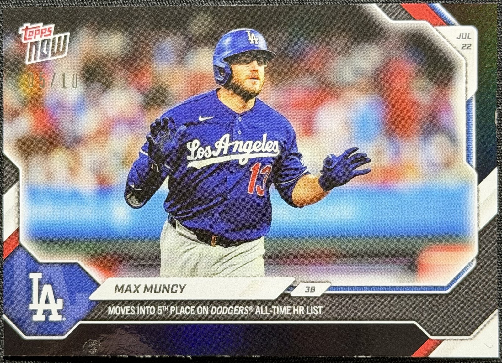 2026 Topps Now • Max Muncy #479 • Black Foil /10 • 5th on Dodgers HR List