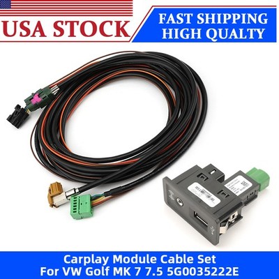 5Q0035726E For VW Golf 7 Passat MIB2 Carplay Module USB Socket Connect Cable Set