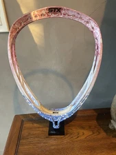 Lacrosse Goalie Head Red White Blue Dyed Houston  Oilers Theme