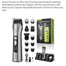 Beard Trimmer for Men, 15 Pieces Mens Grooming Kit, 5 in 1 Stainless Steel Bl...