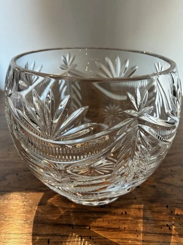 Vintage Waterford Crystal “Sheila”Rose Bowl 4” Signed Gothic Mark ~ Irish Made