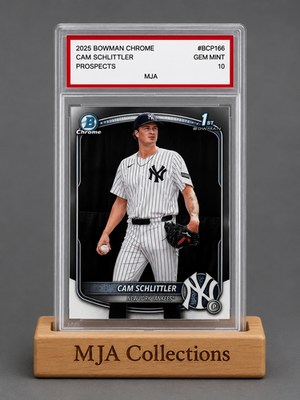 #ad #ad 2025 Bowman Chrome Cam Schlittler 1st Bowman Rookie Card BCP 166 Gem Mint 10 RC $35.99