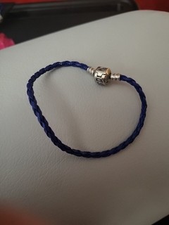 Bracciale Pandora Singola Corda Pelle Blu 8"