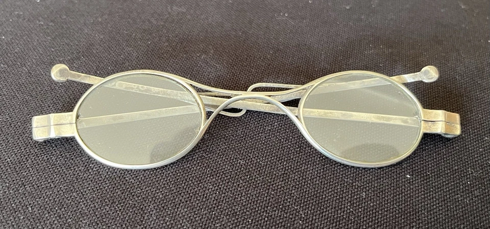 Lunettes anciennes à système - Argent Massif - 1840 Optique Poinçons LMC - Photo 4/4