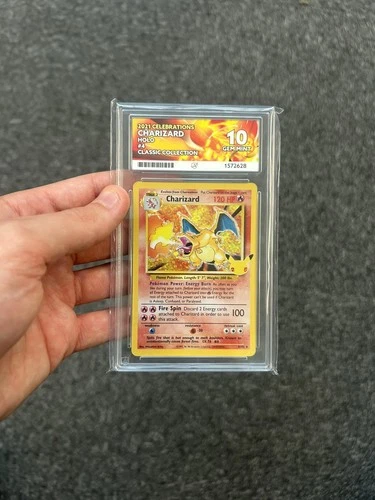 ACE Perfect 10 Charizard 4/102 Celebrations Gem Mint Pokemon - PERFECT SUBGRADES