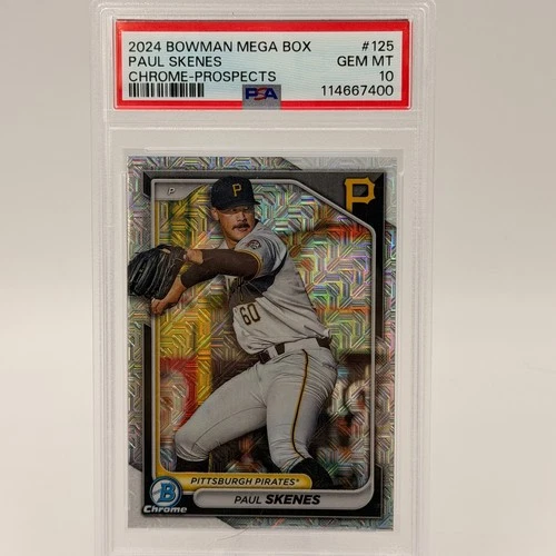 2024 Bowman - Chrome Prospects Paul Skenes #BCP-125 Mojo Refractor (RC) PSA 10
