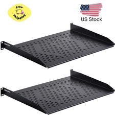 1U Cantilever Universal Rack Shelf - 14in Deep   Rackmount Shelf for 19    AV/...