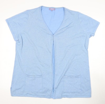 Michele Hope Damen Strickjacke blau, Größe 18, V-Ausschnitt