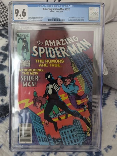 The Amazing Spider-Man #252 CGC 9.6 Newsstand Variant 1984 1st Black Costume MCU